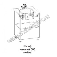 Шкаф нижний мойка Крафт ШНМ 600