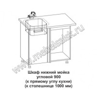 Шкаф нижний мойка угловой Крафт ШНУМ 1000