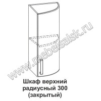 Шкаф верхний радиусный Крафт ШВР