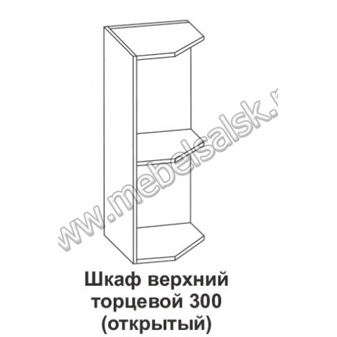 Шкаф верхний торцевой открытый Крафт ШВТО