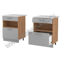 Монс шкаф нижний НБВ-63 600 с 2 ящиками и нишей