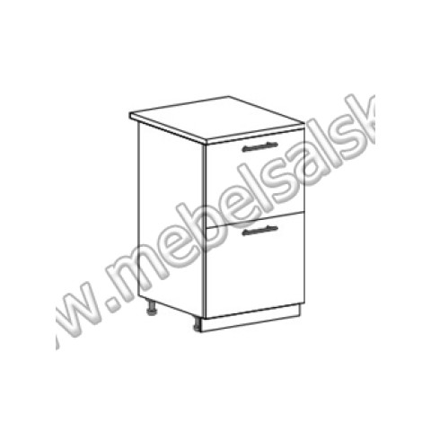 Шкаф нижний с 2 ящиками Лира ШН2Я 500