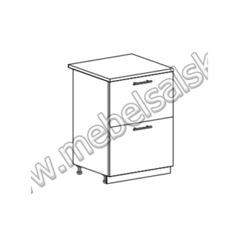 Шкаф нижний с 2 ящиками Лира ШН2Я 600
