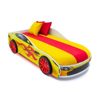 Кровать-машина «Бондмобиль желтый»