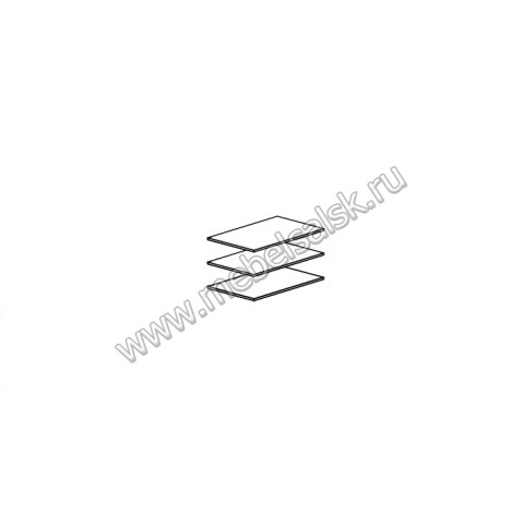 Гостиная Глория Полки в пенал ПП (3 шт.)